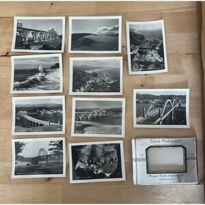 Vtg Set Of 10 Pacific Coast Highway Black & White Photos Published By Sawyer's